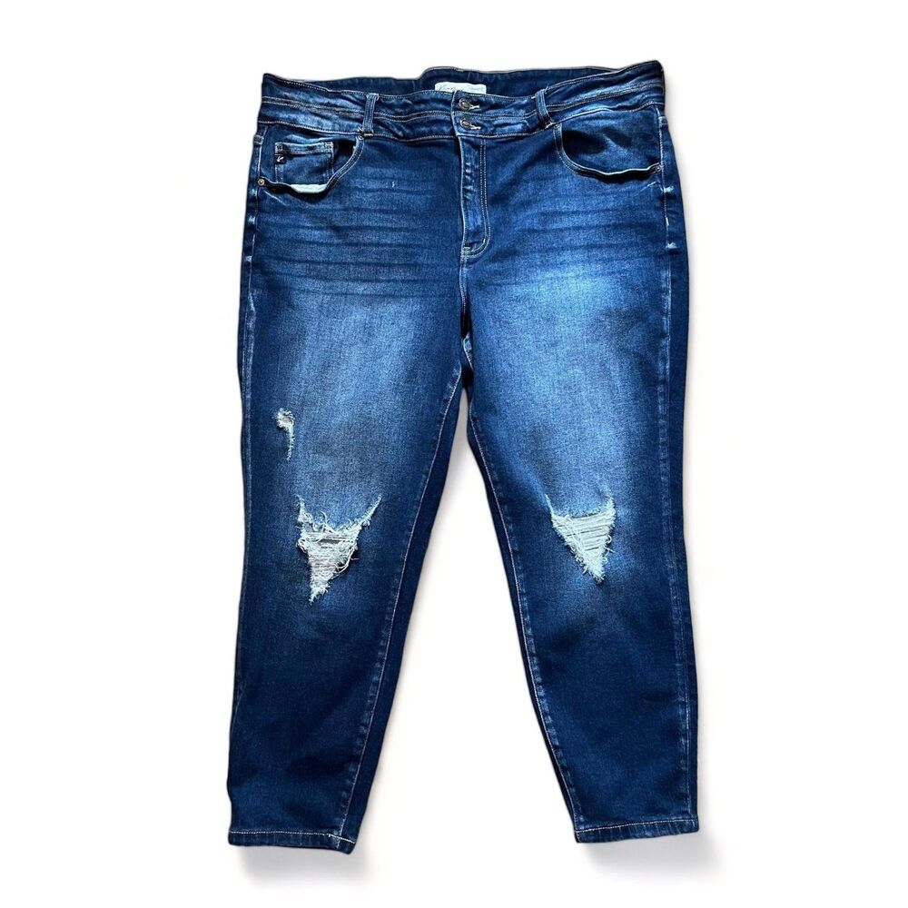 KanCan™ High Rise Ripped Cropped Jean, Size 22